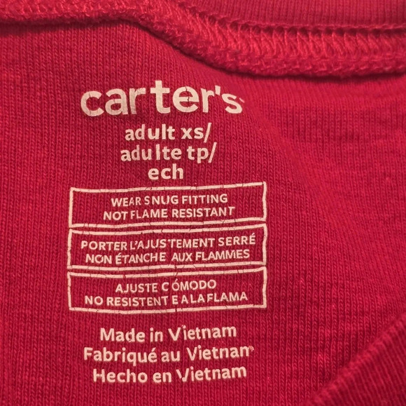 Carters Holiday pajamas set for adults XL and XS - Picture 4 of 5